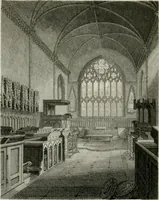 An illustration from History and antiquities of the cathedral churches of Great Britain : illustrated with a series of highly-finished engravings, exhibiting general and particular views, ground plans, and all the architectural features and ornaments in the various styles of building used in our ecclesiastical edifices (1814)