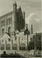 An illustration from History and antiquities of the cathedral churches of Great Britain : illustrated with a series of highly-finished engravings, exhibiting general and particular views, ground plans, and all the architectural features and ornaments in the various styles of building used in our ecclesiastical edifices (1814)