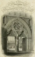 An illustration from History and antiquities of the cathedral churches of Great Britain : illustrated with a series of highly-finished engravings, exhibiting general and particular views, ground plans, and all the architectural features and ornaments in the various styles of building used in our ecclesiastical edifices (1814)