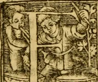 An illustration from The historye of Italye : a booke exceding profitable to be red: because it intreateth of the astate of many and dyuers common weales, how they haue bene, and now be gouerned (1561)