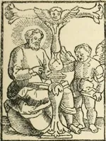 An illustration from History of the Bassandyne Bible, the first printed in Scotland; with notices of the early printers of Edinburgh (1887)
