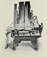 An illustration from History of composing machines; a complete record of the art of composing type by machinery ... also lists of patents on composing machines, American and British, chronologically arranged (1904)