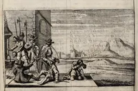 An illustration from The history of the Evangelical churches of the valleys of Piemont : containing a most exact geographical description of the place, and a faithfull account of the doctrine, life, and persecutions of the ancient inhabitants ; Together, with a most naked and punctual relation of the late bloudy massacre, 1655 ; And a narrative of all the following transactions, to the year of Our Lord, 1658 .. (1658)