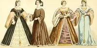 An illustration from The history of fashion in France, or, The dress of women from the Gallo-Roman period to the present time (1882)