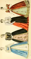 An illustration from The history of fashion in France, or, The dress of women from the Gallo-Roman period to the present time (1882)