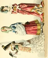 An illustration from The history of fashion in France, or, The dress of women from the Gallo-Roman period to the present time (1882)