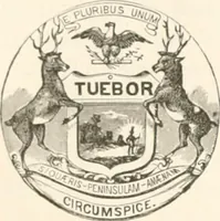 An illustration from History of the flag of the United States of America : and of the naval and yacht-club signals, seals, and arms, and principal national songs of the United States, with a chronicle of the symbols, standards, banners, and flags of ancient and modern nations (1894)