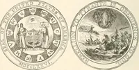 An illustration from History of the flag of the United States of America : and of the naval and yacht-club signals, seals, and arms, and principal national songs of the United States, with a chronicle of the symbols, standards, banners, and flags of ancient and modern nations (1894)