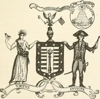 An illustration from History of the flag of the United States of America : and of the naval and yacht-club signals, seals, and arms, and principal national songs of the United States, with a chronicle of the symbols, standards, banners, and flags of ancient and modern nations (1894)
