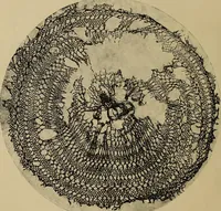 An illustration from A history of hand-made lace : Dealing with the origin of lace, the growth of the great lace centres, the mode of manufacture, the methods of distinguishing and the care of various kinds of lace ... (1900)