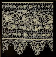 An illustration from A history of hand-made lace : Dealing with the origin of lace, the growth of the great lace centres, the mode of manufacture, the methods of distinguishing and the care of various kinds of lace ... (1900)