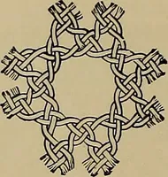 An illustration from A history of hand-made lace : Dealing with the origin of lace, the growth of the great lace centres, the mode of manufacture, the methods of distinguishing and the care of various kinds of lace ... (1900)