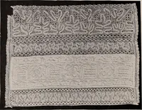 An illustration from A history of hand-made lace : dealing with the origin of lace, the growth of the great lace centres, the mode of manufacture, the methods of distinguishing and the care of various kinds of lace (1900)