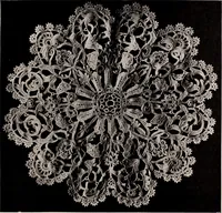 An illustration from A history of hand-made lace : dealing with the origin of lace, the growth of the great lace centres, the mode of manufacture, the methods of distinguishing and the care of various kinds of lace (1900)