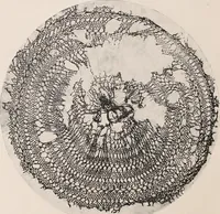 An illustration from A history of hand-made lace : dealing with the origin of lace, the growth of the great lace centres, the mode of manufacture, the methods of distinguishing and the care of various kinds of lace (1900)