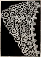 An illustration from A history of hand-made lace : dealing with the origin of lace, the growth of the great lace centres, the mode of manufacture, the methods of distinguishing and the care of various kinds of lace (1900)