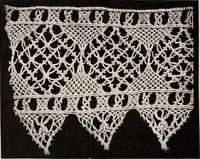 An illustration from A history of hand-made lace : dealing with the origin of lace, the growth of the great lace centres, the mode of manufacture, the methods of distinguishing and the care of various kinds of lace (1900)