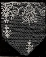 An illustration from A history of hand-made lace : dealing with the origin of lace, the growth of the great lace centres, the mode of manufacture, the methods of distinguishing and the care of various kinds of lace (1900)