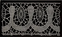 An illustration from A history of hand-made lace : dealing with the origin of lace, the growth of the great lace centres, the mode of manufacture, the methods of distinguishing and the care of various kinds of lace (1900)