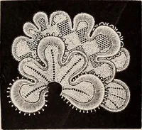 An illustration from A history of hand-made lace : dealing with the origin of lace, the growth of the great lace centres, the mode of manufacture, the methods of distinguishing and the care of various kinds of lace (1900)