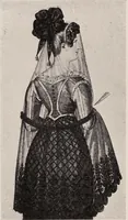 An illustration from A history of hand-made lace : dealing with the origin of lace, the growth of the great lace centres, the mode of manufacture, the methods of distinguishing and the care of various kinds of lace (1900)