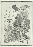 An illustration from A history of Japanese colour-prints (1920)