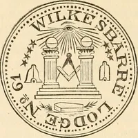 An illustration from A history of Lodge no. 61, F. and A. M., Wilkesbarré, Pa. ... with a collection of masonic addresses .. (1897)