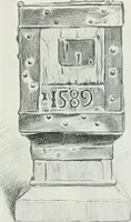 An illustration from A history of oak furniture (1920)