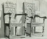 An illustration from A history of oak furniture (1920)