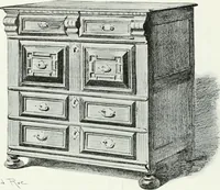 An illustration from A history of oak furniture (1920)
