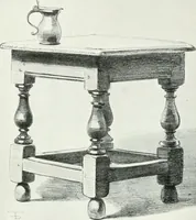 An illustration from A history of oak furniture (1920)