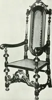 An illustration from A history of oak furniture (1920)