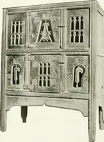 An illustration from A history of oak furniture (1920)