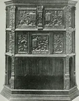 An illustration from A history of oak furniture (1920)
