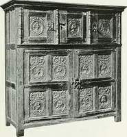 An illustration from A history of oak furniture (1920)