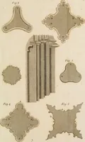 An illustration from An history of the origin and establishment of Gothic architecture : comprehending also an account, from his own writings, of Caesar Caesarianus, the first professed commentator on Vitruvius, and of his translation of that author : an investigation of the principles and proportions of that style of architecture called the Gothic : and an inquiry into the mode of painting upon and staining glass, as practiced in the ecclesiastical structures of the Middle Ages (1813)