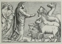 An illustration from The history of Our Lord as exemplified in works of art: with that of His types; St. John the Baptist; and other persons of the Old and New Testament (1864)
