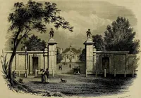 An illustration from A history of the royal foundation of Christ's Hospital : with an acount of the plan of education, the internal economy of the institution, and memoirs of eminent Blues : preceded by a narrative of the rise, progress, and suppression of the convent of the Grey Friars in London (1834)