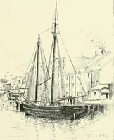 An illustration from History of shipbuilding on North river, Plymouth county, Massachusetts, with genealogies of the shipbuilders, and accounts of the industries upon its tributaries. 1640 to 1872 (1889)