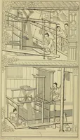 An illustration from The history of silk, cotton, linen, wool, and other fibrous substances; (1845)