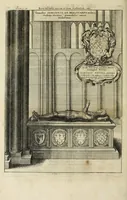 An illustration from The history of St. Paul's Cathedral in London, from its foundation ... : beautified with sundry prospects of the old fabrick, which was destroyed by the fire of that city, 1666 : as also with the figures of the tombs and monuments therein, which were all defaced in the late rebellion : whereunto is added, a continuation thereof, setting forth what was done in the structure of the new church, to the year 1685 : likewise, an historical account of the northern cathedrals, and chief collegiate churches in the province of York (1716)