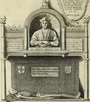 An illustration from The history of St. Paul's Cathedral in London, from its foundation ... : beautified with sundry prospects of the old fabrick, which was destroyed by the fire of that city, 1666 : as also with the figures of the tombs and monuments therein, which were all defaced in the late rebellion : whereunto is added, a continuation thereof, setting forth what was done in the structure of the new church, to the year 1685 : likewise, an historical account of the northern cathedrals, and chief collegiate churches in the province of York (1716)
