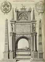 An illustration from The history of St. Paul's Cathedral in London, from its foundation ... : beautified with sundry prospects of the old fabrick, which was destroyed by the fire of that city, 1666 : as also with the figures of the tombs and monuments therein, which were all defaced in the late rebellion : whereunto is added, a continuation thereof, setting forth what was done in the structure of the new church, to the year 1685 : likewise, an historical account of the northern cathedrals, and chief collegiate churches in the province of York (1716)
