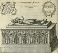 An illustration from The history of St. Paul's Cathedral in London, from its foundation ... : beautified with sundry prospects of the old fabrick, which was destroyed by the fire of that city, 1666 : as also with the figures of the tombs and monuments therein, which were all defaced in the late rebellion : whereunto is added, a continuation thereof, setting forth what was done in the structure of the new church, to the year 1685 : likewise, an historical account of the northern cathedrals, and chief collegiate churches in the province of York (1716)