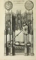 An illustration from The history of St. Paul's Cathedral in London, from its foundation ... : beautified with sundry prospects of the old fabrick, which was destroyed by the fire of that city, 1666 : as also with the figures of the tombs and monuments therein, which were all defaced in the late rebellion : whereunto is added, a continuation thereof, setting forth what was done in the structure of the new church, to the year 1685 : likewise, an historical account of the northern cathedrals, and chief collegiate churches in the province of York (1716)