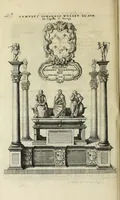 An illustration from The history of St. Paul's Cathedral in London, from its foundation ... : beautified with sundry prospects of the old fabrick, which was destroyed by the fire of that city, 1666 : as also with the figures of the tombs and monuments therein, which were all defaced in the late rebellion : whereunto is added, a continuation thereof, setting forth what was done in the structure of the new church, to the year 1685 : likewise, an historical account of the northern cathedrals, and chief collegiate churches in the province of York (1716)