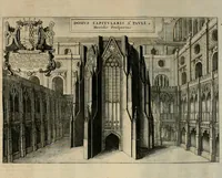 Picture 68 of 97 from The history of St. Paul's Cathedral in London, from its foundation ... : beautified with sundry prospects of the old fabrick, which was destroyed by the fire of that city, 1666 : as also with the figures of the tombs and monuments therein, which were all defaced in the late rebellion : whereunto is added, a continuation thereof, setting forth what was done in the structure of the new church, to the year 1685 : likewise, an historical account of the northern cathedrals, and chief collegiate churches in the province of York (1716), leaf 182