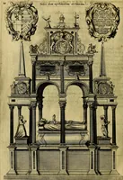 An illustration from The history of St. Pauls cathedral in London, from its foundation untill these times: extracted out of originall charters. records. leiger books, and other manuscripts. Beautified with sundry prospects of the church, figures of tombes, and monuments (1658)