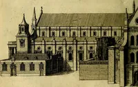An illustration from The history of St. Pauls cathedral in London, from its foundation untill these times: extracted out of originall charters. records. leiger books, and other manuscripts. Beautified with sundry prospects of the church, figures of tombes, and monuments (1658)