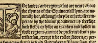 An illustration from The history of trauayle in the VVest and East Indies, and other countreys lying eyther way, towardes the fruitfull and ryche Moluccaes. : ... VVith a discourse of the Northwest passage. (1577)